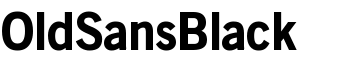 OldSansBlack font