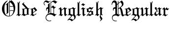 Olde English Regular font