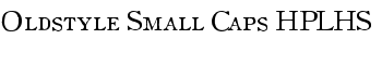 Oldstyle Small Caps HPLHS font