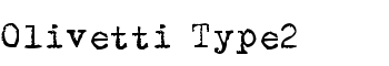 Olivetti Type2 font