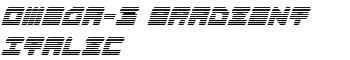 Omega-3 Gradient Italic font