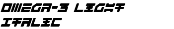 Omega-3 Light Italic font