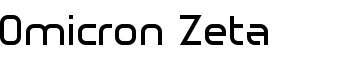 Omicron Zeta font