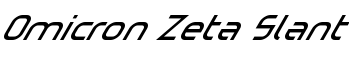 Omicron Zeta Slant font