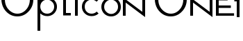 Opticon  One1 font