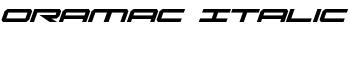 Oramac Italic font