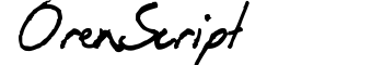 OrenScript font