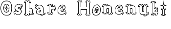 Oshare Honenuki font