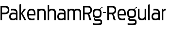 PakenhamRg-Regular font