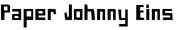 Paper Johnny Eins font