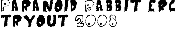 download Paranoid Rabbit erc tryout 2008 font