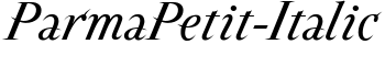 download ParmaPetit-Italic font