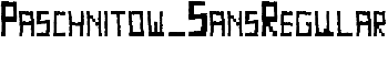 Paschnitow_SansRegular font