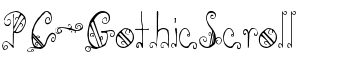 PC-GothicScroll font