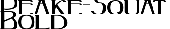 Peake-Squat Bold font
