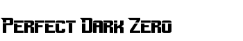 Perfect Dark Zero font