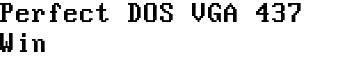 Perfect DOS VGA 437 Win font