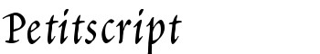 Petitscript font