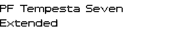 PF Tempesta Seven Extended font