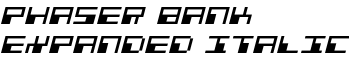 download Phaser Bank Expanded Italic font
