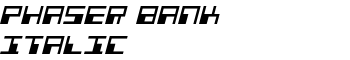 Phaser Bank Italic font