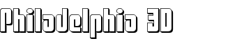 Philadelphia 3D font