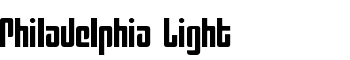 Philadelphia Light font