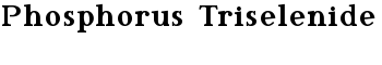 download Phosphorus Triselenide font