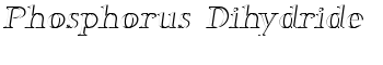 Phosphorus Dihydride font