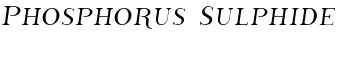 Phosphorus Sulphide font