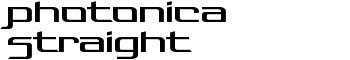 Photonica Straight font