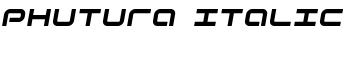 Phutura Italic font