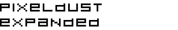 Pixeldust Expanded font