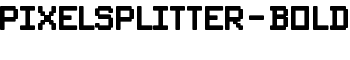 PixelSplitter-Bold font