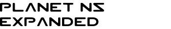 Planet NS Expanded font