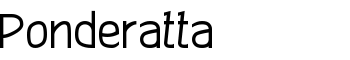 Ponderatta font