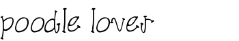 poodle lover font