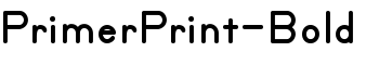 PrimerPrint-Bold font