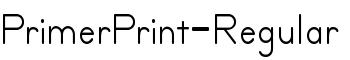 PrimerPrint-Regular font