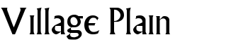 Village Plain font