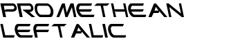 Promethean Leftalic font