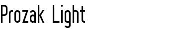 Prozak  Light font