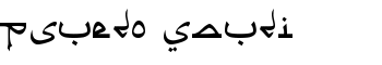 Psuedo Saudi font