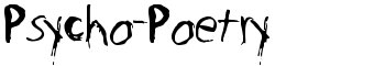 Psycho-Poetry font