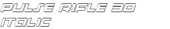 download Pulse Rifle 3D Italic font