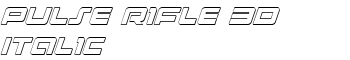 Pulse Rifle 3D Italic font