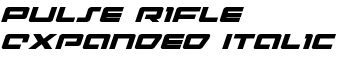 download Pulse Rifle Expanded Italic font