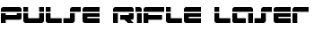 Pulse Rifle Laser font