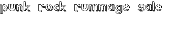 punk rock rummage sale font