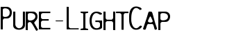 Pure-LightCap font